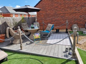New synthetic rope & repair to decking area